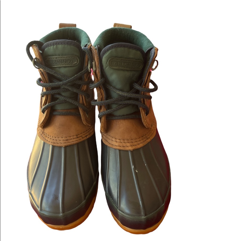 - G.H. Bass Men Duck Boots Brown Waterproof Leather.